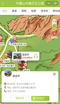 禹王台景区手绘地图智慧导览和语音结合，让景区“活”起来